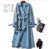 Autumn Winter Long Sleeve Trench Coat For Women 2024 Fashion Loose Office Lady Long Outerwears Jacket Coats Female Clothing 5
