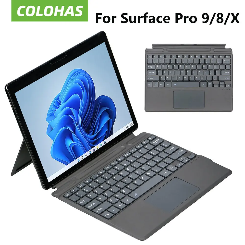 Per Tastiera Wireless Microsoft Surface Pro 9 Per Surface Pro 8 X Con Retroilluminazione Touchpad Business Per Custodia Per Tastiera Bluetooth