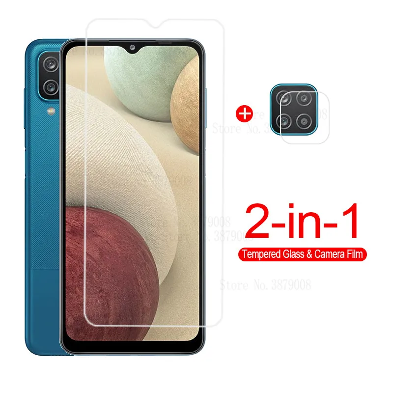 

2in1 Tempered Glass For Samsung Galaxy A12 Lens Film Screen Protector For Samsung A12 A 12 SM-A125F/DS A125F Protective Glass
