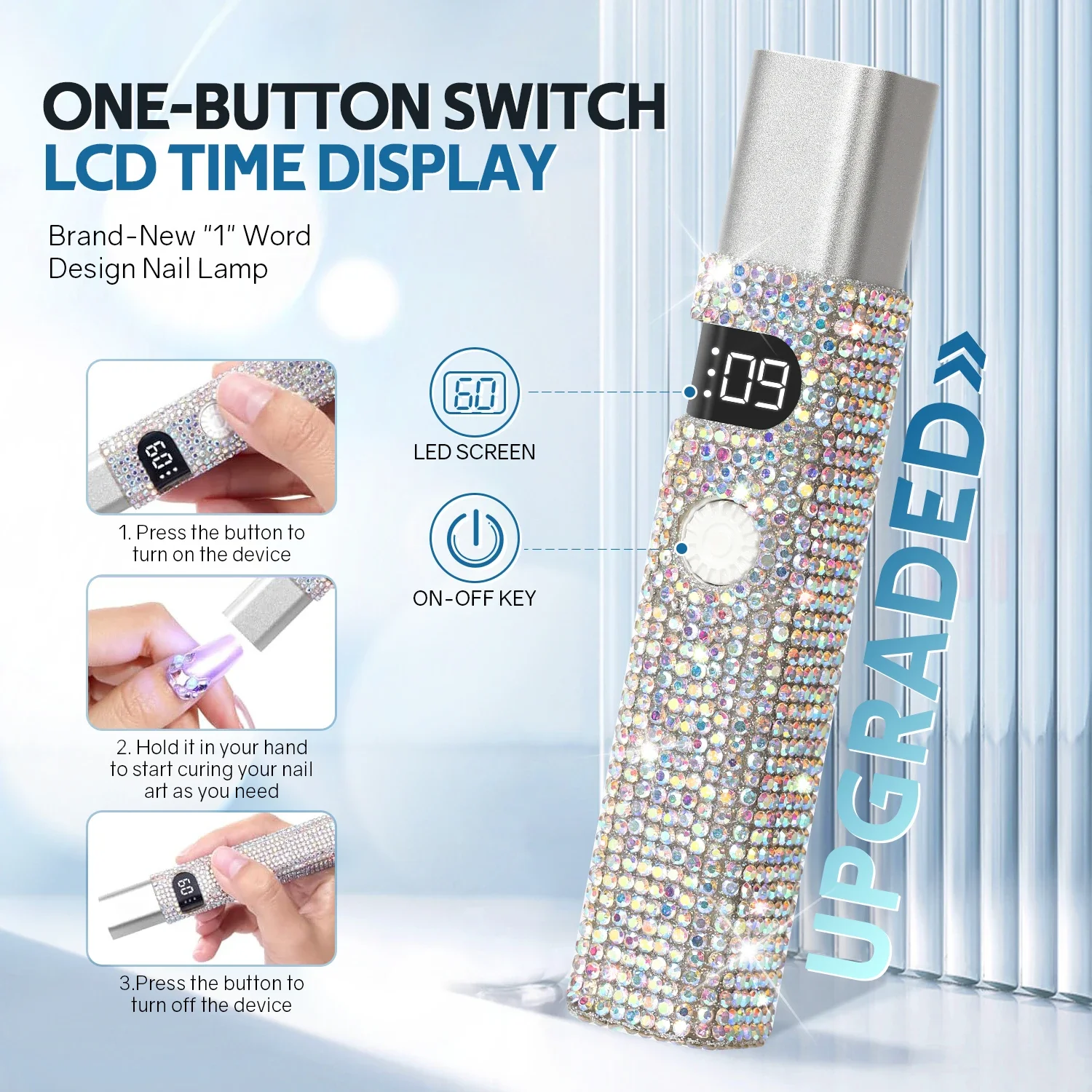 Portable Mini UV Nail Lamp For Gel Polish Quick Dry Flashlight Pen USB Nail Dryer Machine UV LED Nail Lamp For Gel Varnish Tools 3