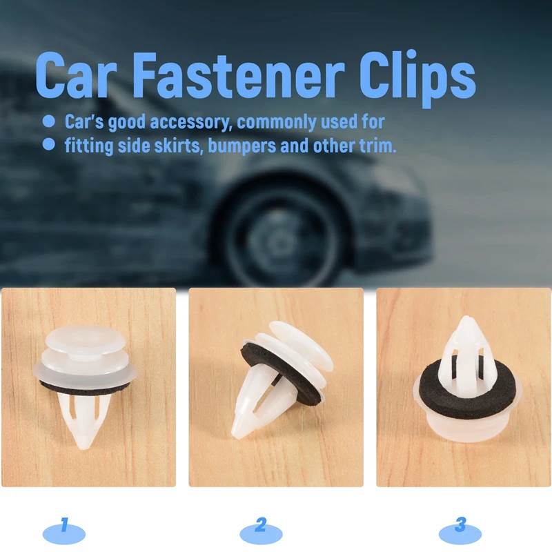 BMW E46 E53 E90 E91 E70 문짝 패널용 51418224768 플라스틱 리벳 클립, 자동 패스너 트림 패널 푸시 리테이너, 100 개