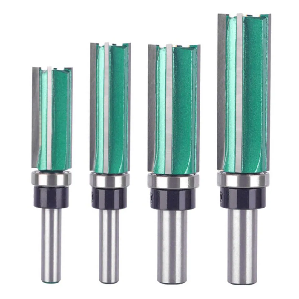 

2pcs 8MM 12MM Shank Router Bit Trimming Woodworking Milling Cutter Four Blades For Wood Bit Face Mill End Mill Woodworking Tools