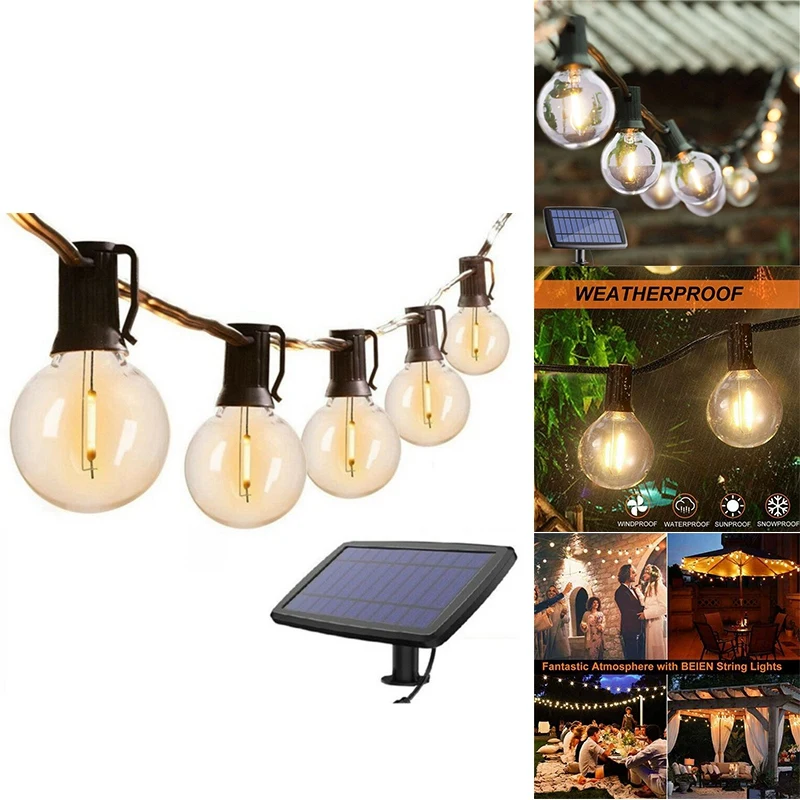 

LJL-G40 Solar Powered Led Lights Outdoor Patio Globe String Lights Bistro Yard Decoration