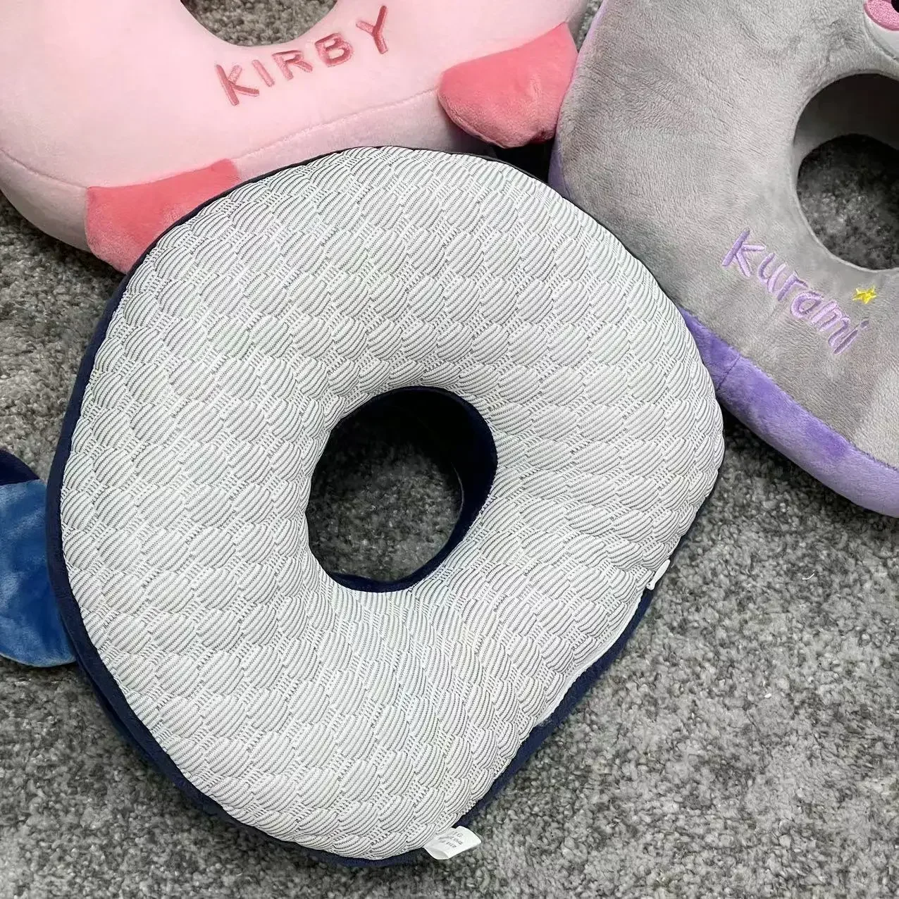 Cartoon Kuromi Stitch Nap Pillow Comfortable Hollow Breathable Stuffed Anime Travel Pillow School Office Nap Pillow Cushion 4