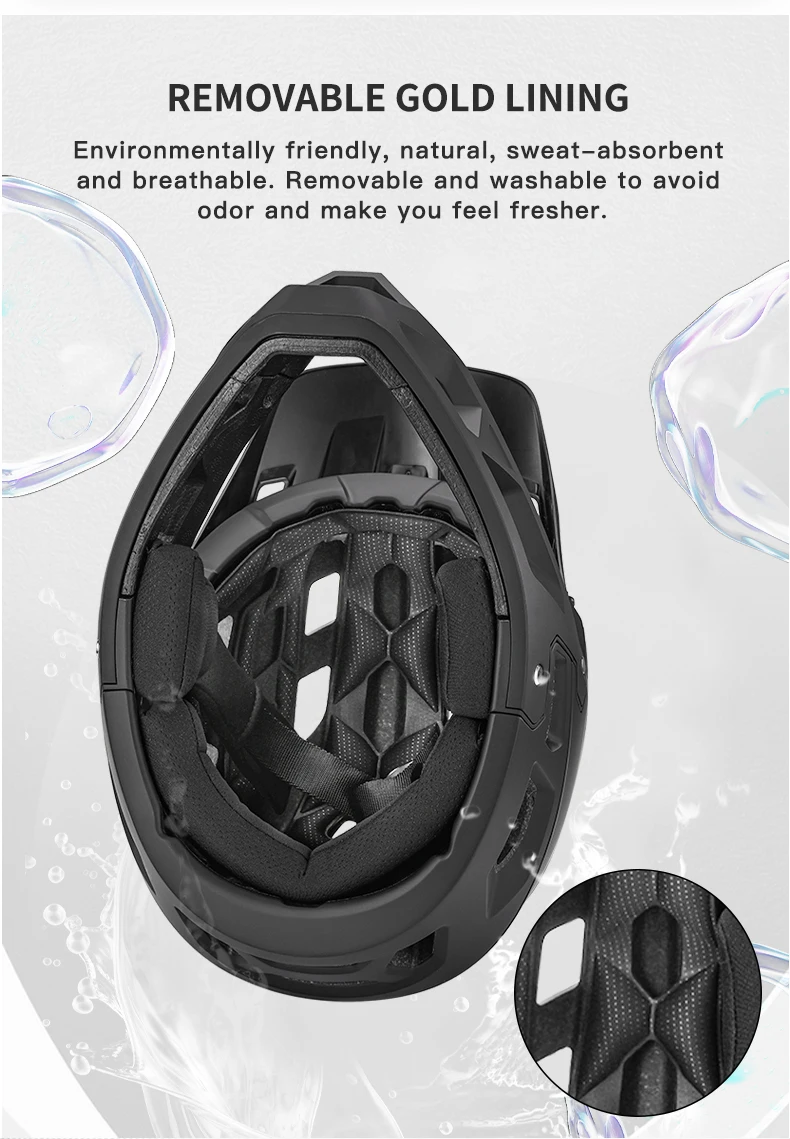 SEEKER Fahrradhelm Cross-Country Vollgesichts-Mountainbike-Downhill-Schutzhelm für Erwachsene Einteiliger Stoßfester Fahrradhelm – Detail 10