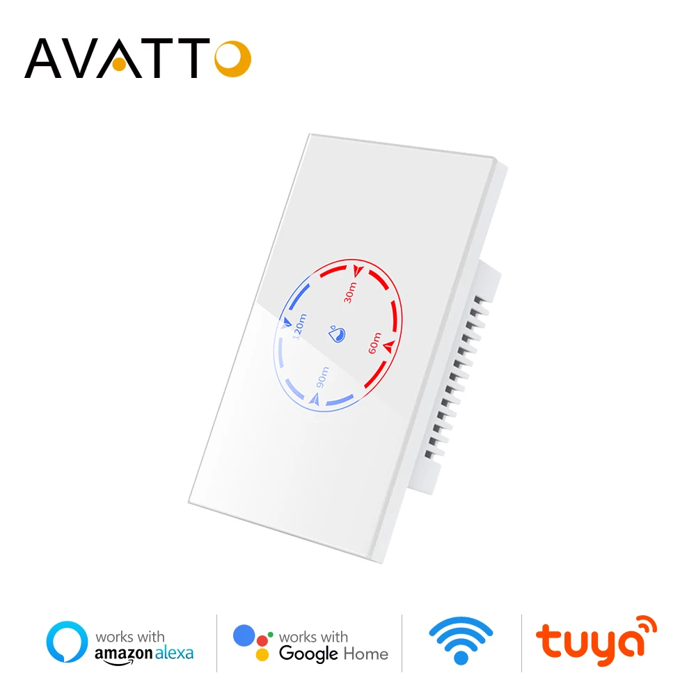 AVATTO Tuya WiFi Boiler Switch，Smart 4400W Countdown APP Remote Control