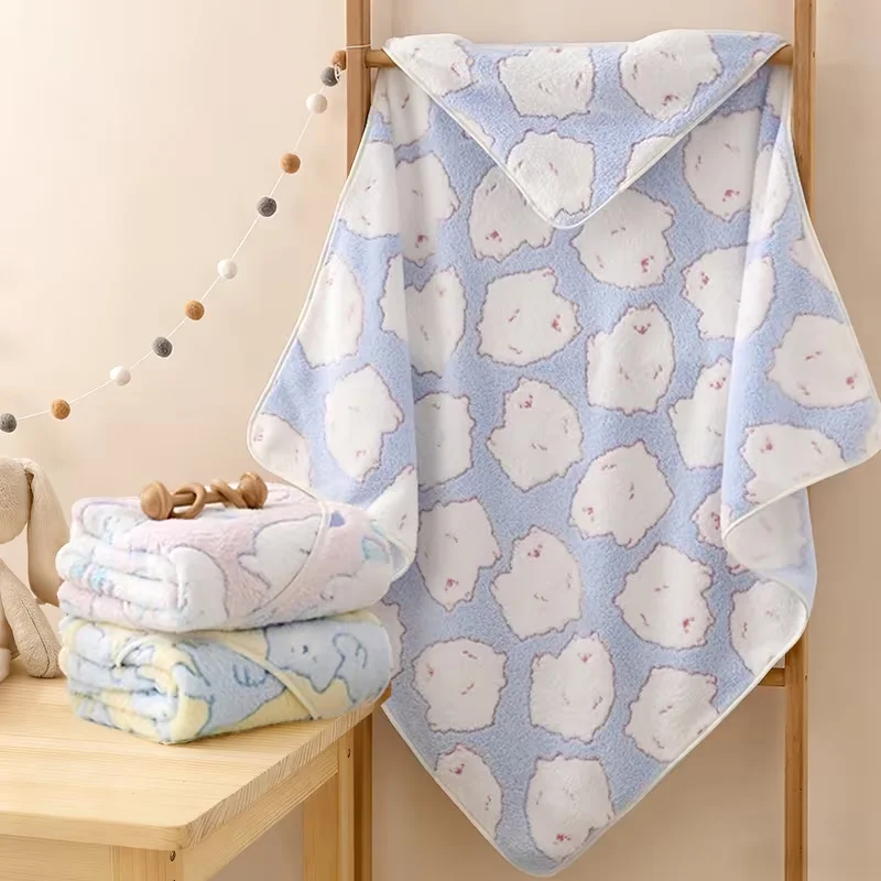 Adorable Baby Hooded Bath Towel & Toddler Wrap Blanket