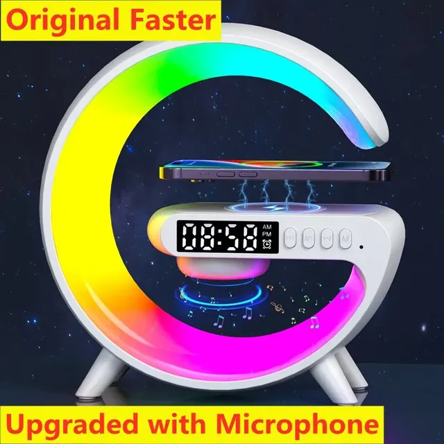 Night Light Alarm Clock with Wireless Charging Pad 1