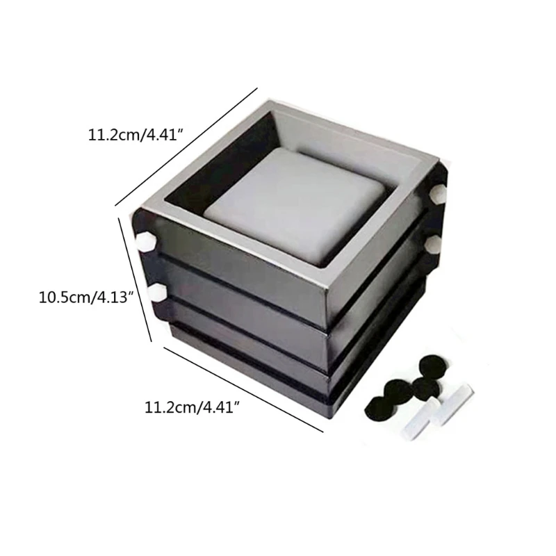 4 inch Sqaure Concrete Flower Pot Silicone Mold Succulent Planter Silicone Mold