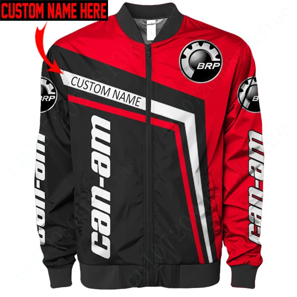Can-am Thick Coats Jackets For Men's Clothing 3D Windbreaker Techwear Baseball Uniform Bomber Jacket Harajuku Parkas Jacket