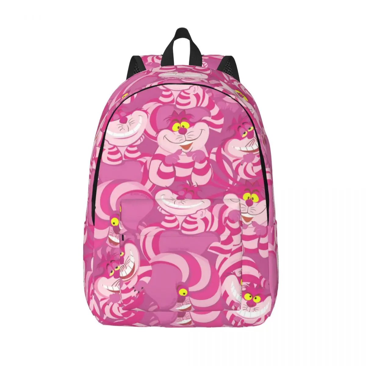 

Custom Cheshire Cat Anime Cartoon Canvas Backpack Women Men Casual Bookbag for College School Bags