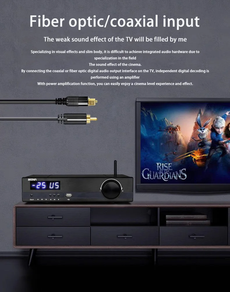 Description Picture 6 of itemBRZHIFI TPA3255 Dual-core HIFI X20 Amplifier 600W High-power USB Drive Player BT Audio Suit