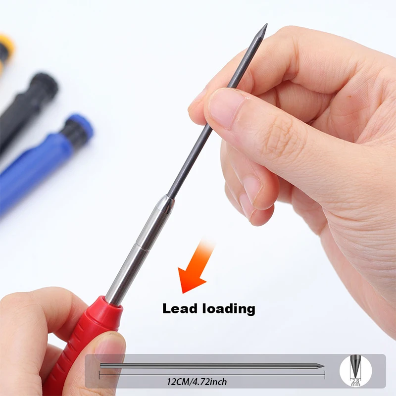 6 개/상자 2.8mm 색상 기계식 연필 리필 2B 지울 수있는 다채로운 리드 아트 페인팅 드로잉 도구 학생 문구