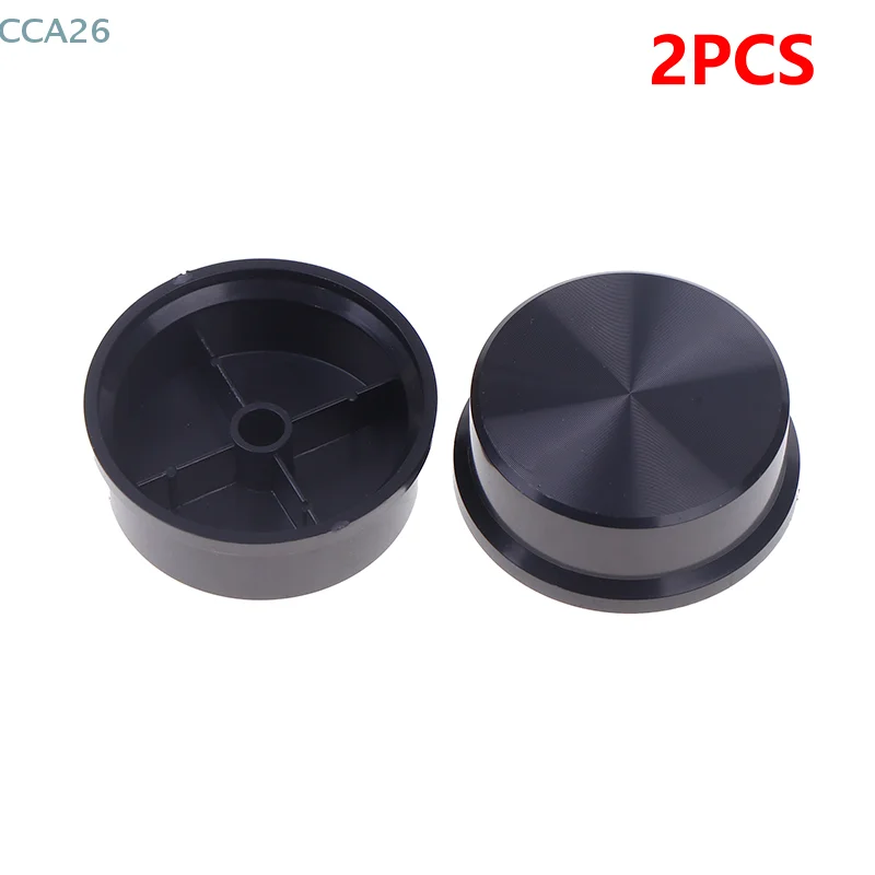 2팩 6mm 구멍 전위차계 제어 손잡이, 증폭기 볼륨 조정용 플라스틱 도금 꽃 디자인