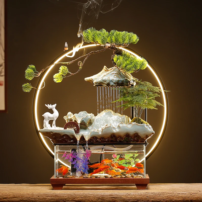 Backflow Fumo Bruciatore Di Incenso Figurina Fragranza Agarwood Porta Incenso Fontana Zen Bruleur Bougie Fondente Decorazione Della Stanza