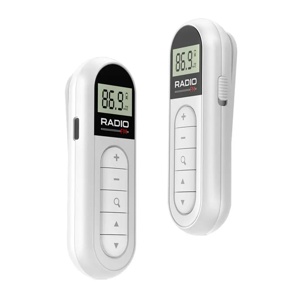 New Personal Portable Pocket Fm Radio Rechargeable Transistor Walkman Radio With Best Reception Belt Clip For Hiking Walkin K8s9