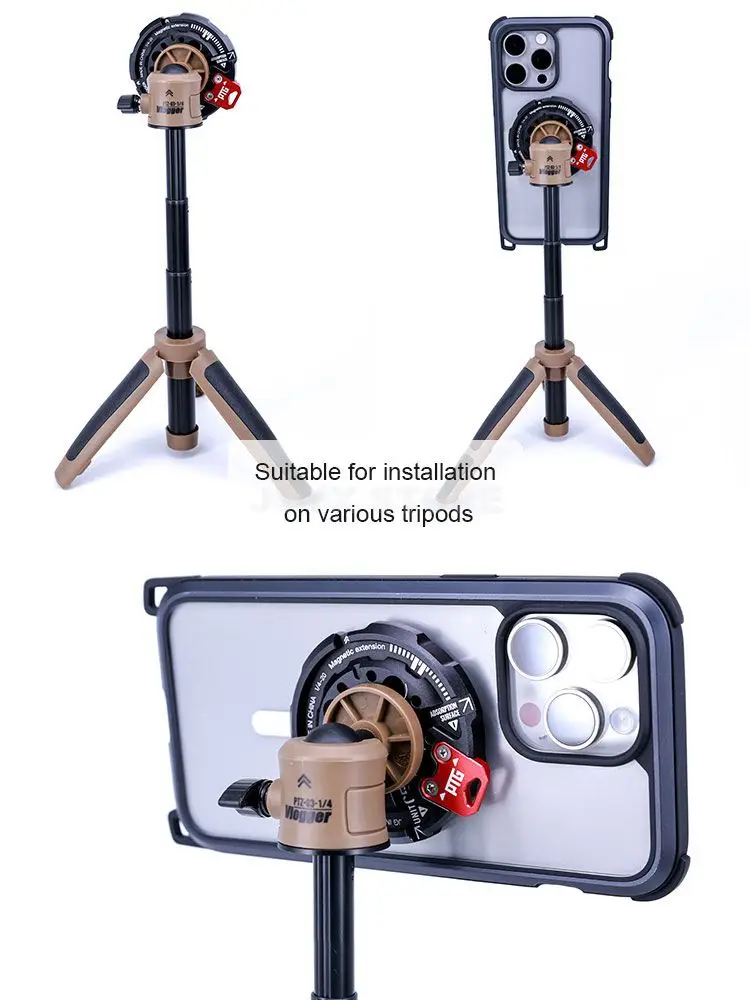 Vlogger Magnetic Holder Base Plate with ARRI Position for Mobile Phone iPhone Ma