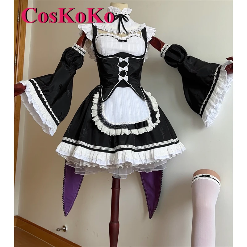 

CosKoKo Rem Cosplay Anime Re:Life In A Different World From Zero Costume Nifty Sweet Gorgeous Dress Party Role Play Clothing New