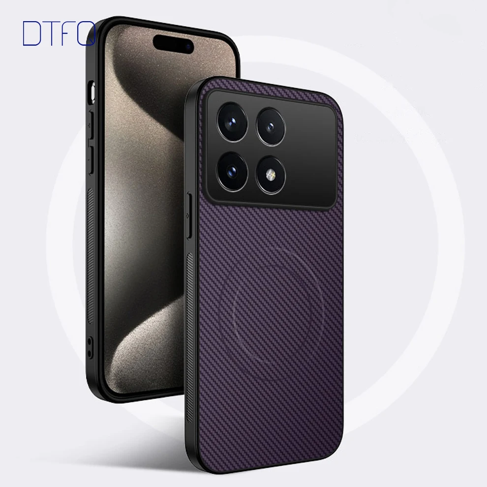 Carbon Fiber Shockproof Magnetic Luxury Back Cover Case