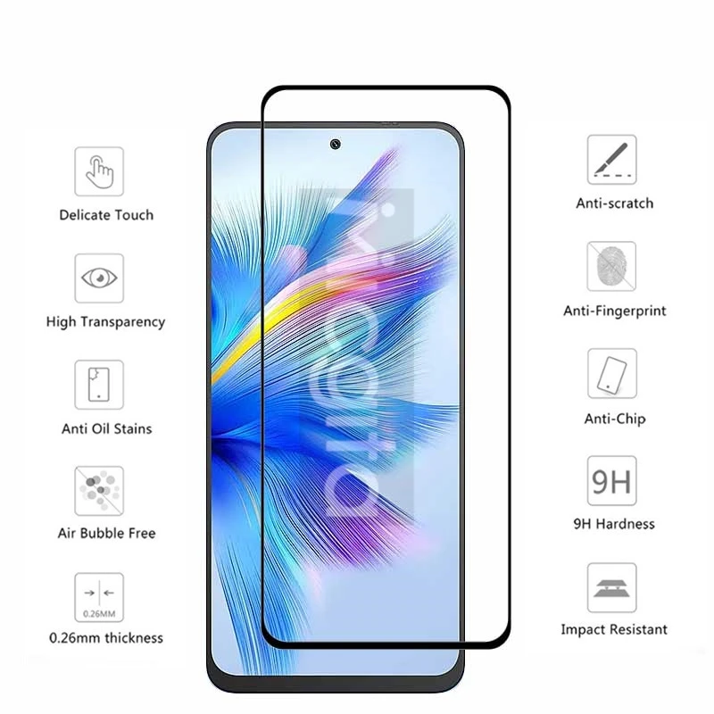 Premium Full Glue Screen Protector with Soft Fiber Lens Film - Ultra-Clear, Anti-Scratch Glass