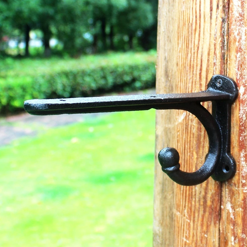 Suporte de Parede de Ferro Fundido Artesanal para Prateleira