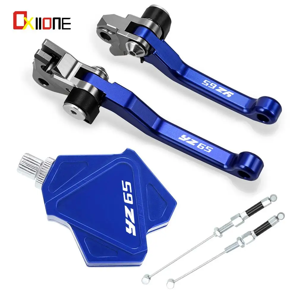 

For YAMAHA YZ65 2018 2019 2020 2021 2022 Motocross Foldable Brake Clutch Levers Dirt Bike Stunt Clutch Easy Pull Cable System