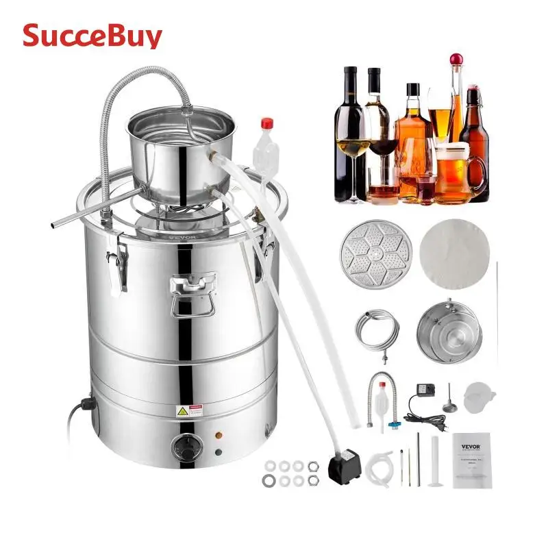 SucceBuy 30/50L Stainless Steel Alcohol Distiller Alcohol Still Essential Oil Brewing DIY Whisky Wine Brandy Distillery Home Use water alcohol distiller