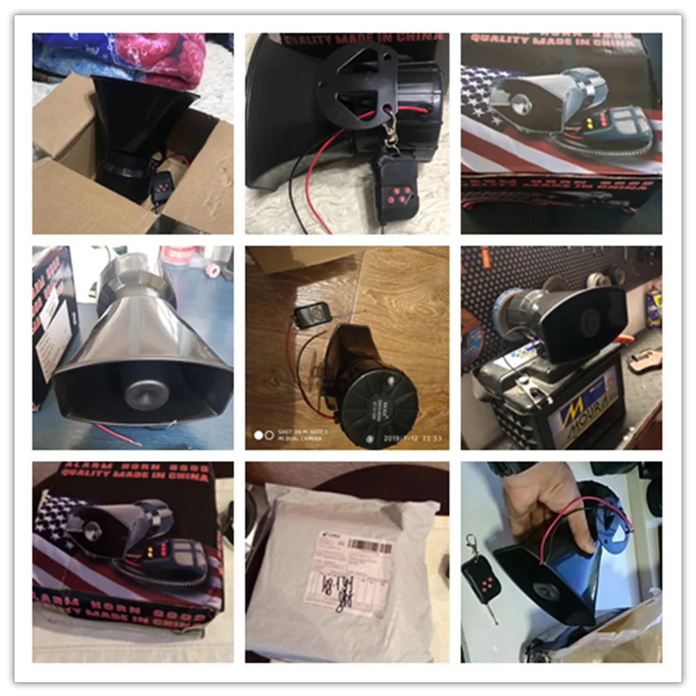 Car Siren Horn Wireless 12V 7 Sounds 130dB
