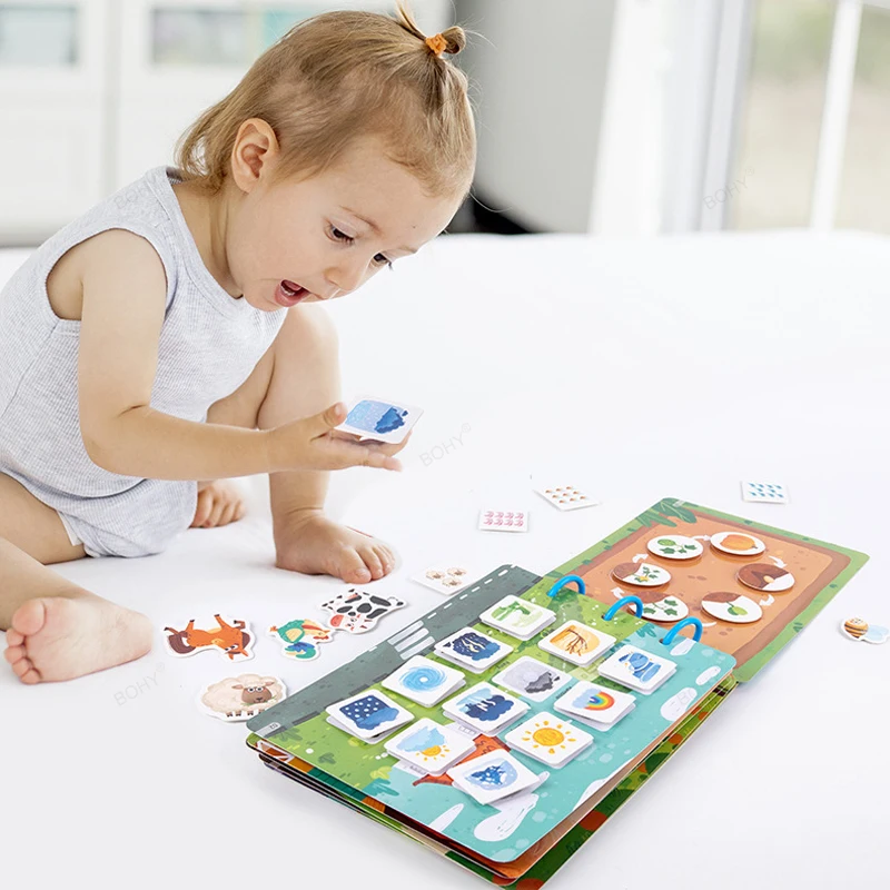 Занятая книга Монтессори для детей 2-4 лет Дошкольное обучение для малышей Тихая книга приход Монтессори (art.: 3920c2d012d77) - 3920c2d012d77