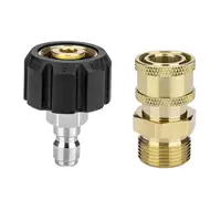 High Pressure Washer M22 To 1/4" Quick Connect Hitch 14MM/15MM 5000PSI Swivel Adaptor Car Wash Accessories 1