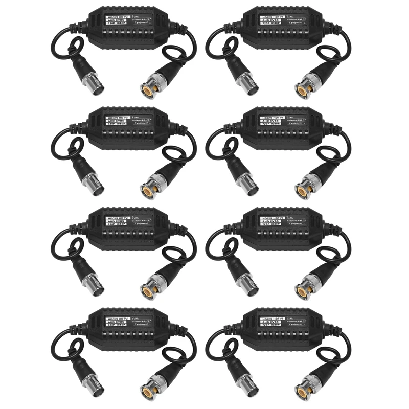 Coaxial Video Ground Loop Isolator Bnc Macho para Fêmea Balun para Câmera Cctv 8x