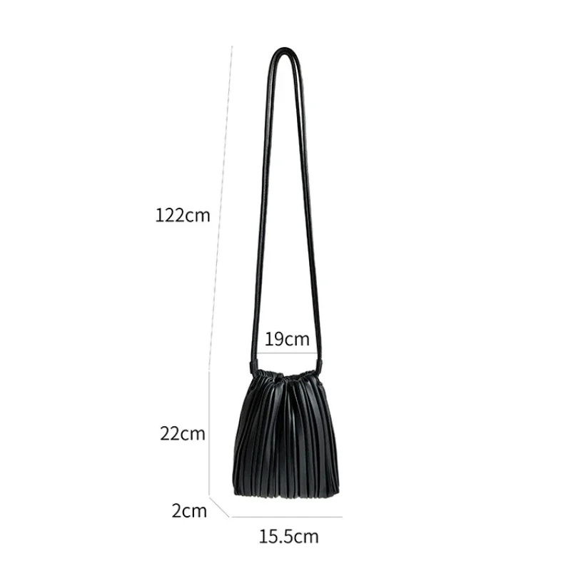Summer Fashion New Crossbody Bag Women's PU Single Shoulder Mini Bag Luxury Versatile Pleated Casual Small Square Bag Handbags