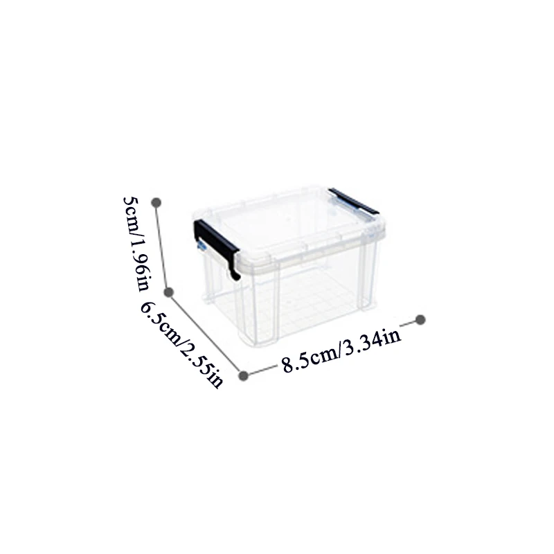 Household Goods Plastic Storage Box Transparent Mini Convenient Organizing Bin Durable Portable Mini Wear-resistant Storage Box