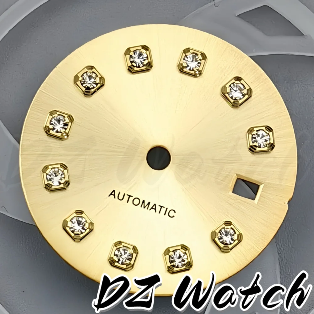 Stunning 20.5mm Multicolor Sunburst Watch Dial with Diamond Markers and Date Window