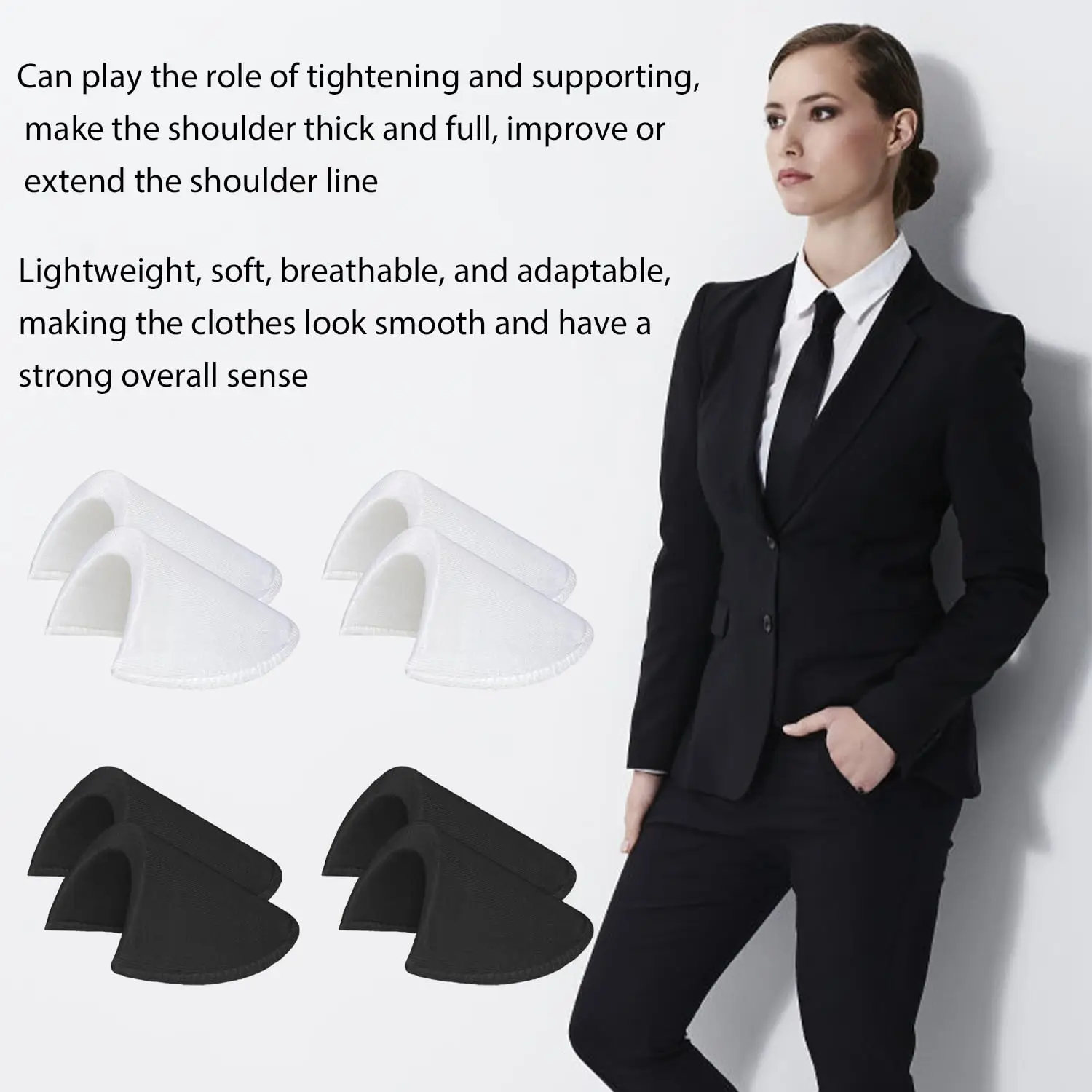 Shoulder Pads 6/9/12Pairs 1/2" Sewing Shoulder Pads Women Men For Knitwear Blazer Coat T-Shirt Clothing Garment