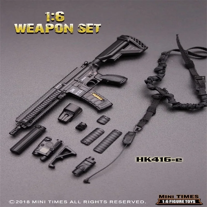Little Mini Times Toys HK416 M4 1/6 Männlicher Soldat Plastik-Mini-Gewehrmodell Spielzeugzubehör Passend für 12'' Actionfiguren Auf Lager – Detail 3