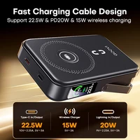 QOOVI Qi2 10000mAh Wireless Power Bank PD20W Fast Charging External Battery Portable Charger For iPhone Samsung iWatch Airpod - Image 3