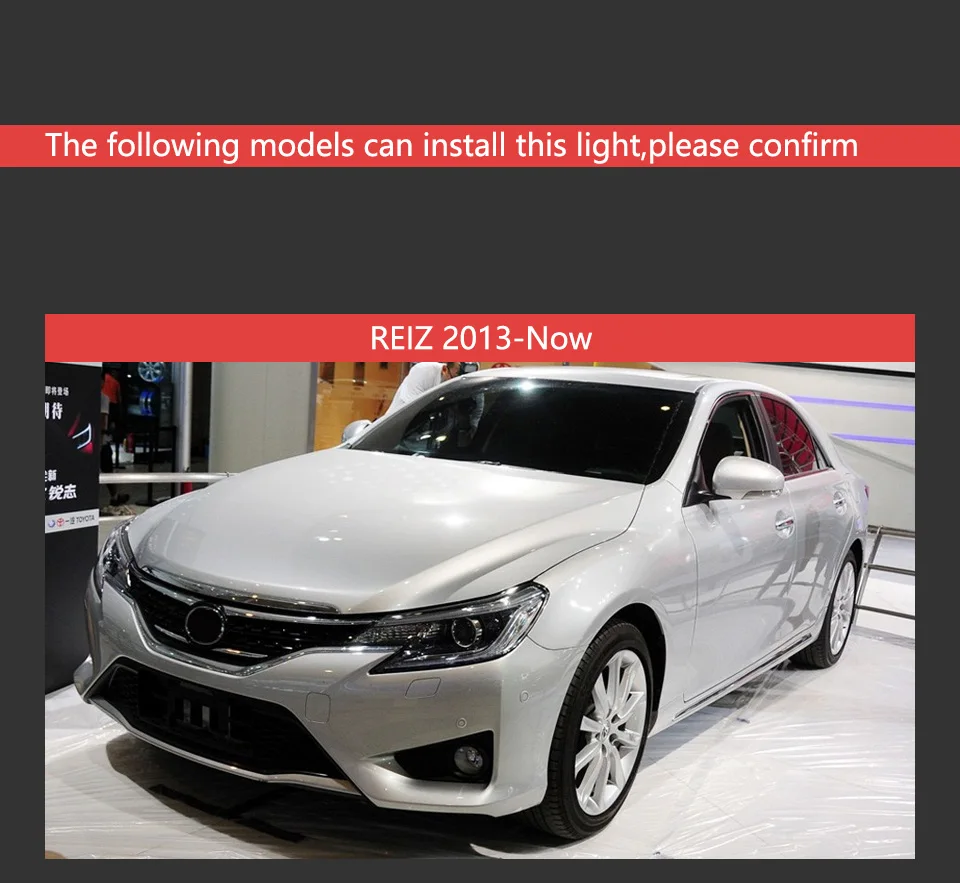 AKD Head Lamp for Toyota Reiz Mark X LED Headlight 2013-2017 Headlights Reiz DRL Turn Signal High Beam Angel Eye Projector Lens