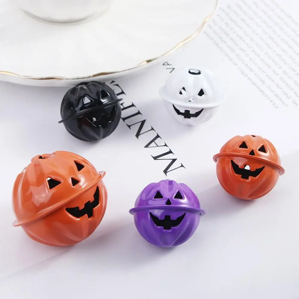 10pcs Halloween Decoration Pumpkin Head Metal Bell Funny Party Decoration Hanging Pendant On Tree Children Kids Gifts Supplies halloween decoration specter hanging ornament outdoor tree hanging party halloween props