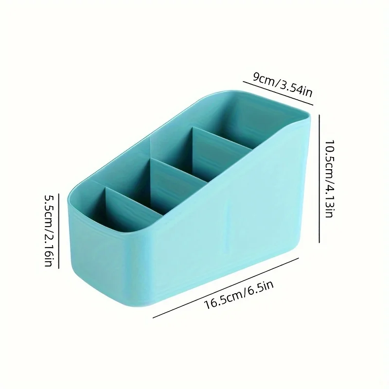 1 4-grid desktop storage device, small items, miscellaneous items, snacks, cosmetics storage basket, household toiletries, plast 2