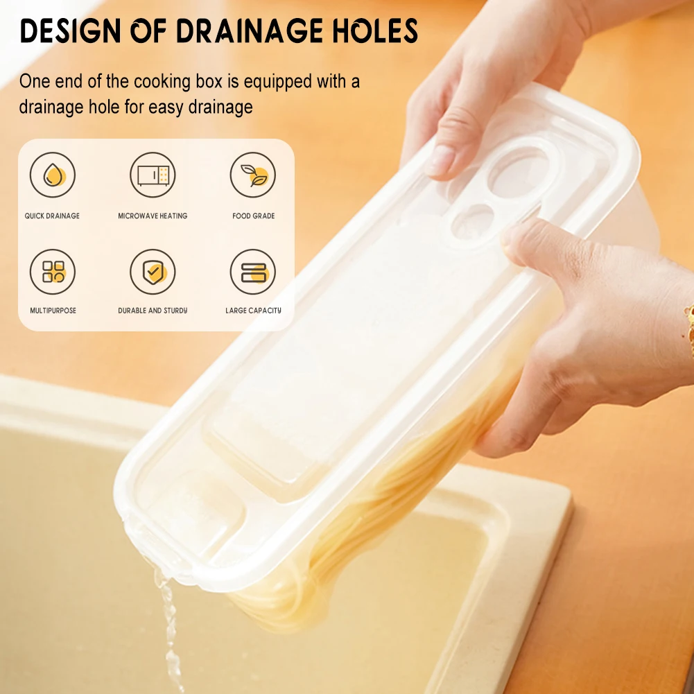 Heating Microwave Pasta Cooker Cooking Box Non Sticking Noodle Cooking Box For Kitchens Dorms 3