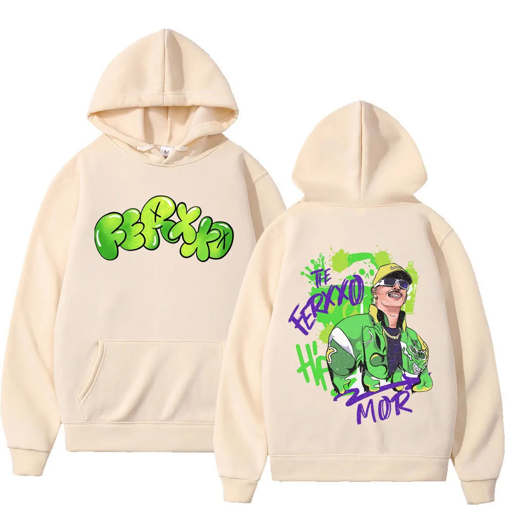 2023 Rapper Feid Ferxxo Album Tour Print Hoodie Men Women Hip Hop Harajuku Tracksuit Y2k Fashion Casual Hoodies Rap Streetwear