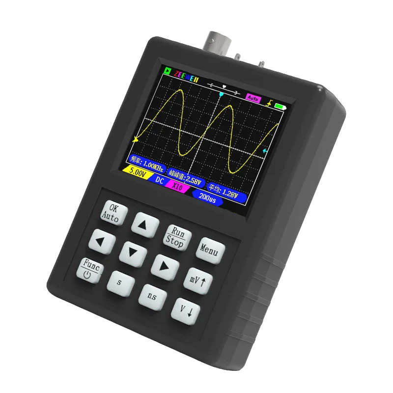 Frequency meter ZEEWEII DSO1C81 2.8 Inch Handheld Digital oscilloscope 100M Bandwidth Oscilloscope Signal generator