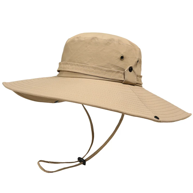 

Male Outdoor Quick Drying Fisherman Caps Summer UV Protection Sun Bucket Hat For Women Men Wide Brim Panama Cap For Hiking