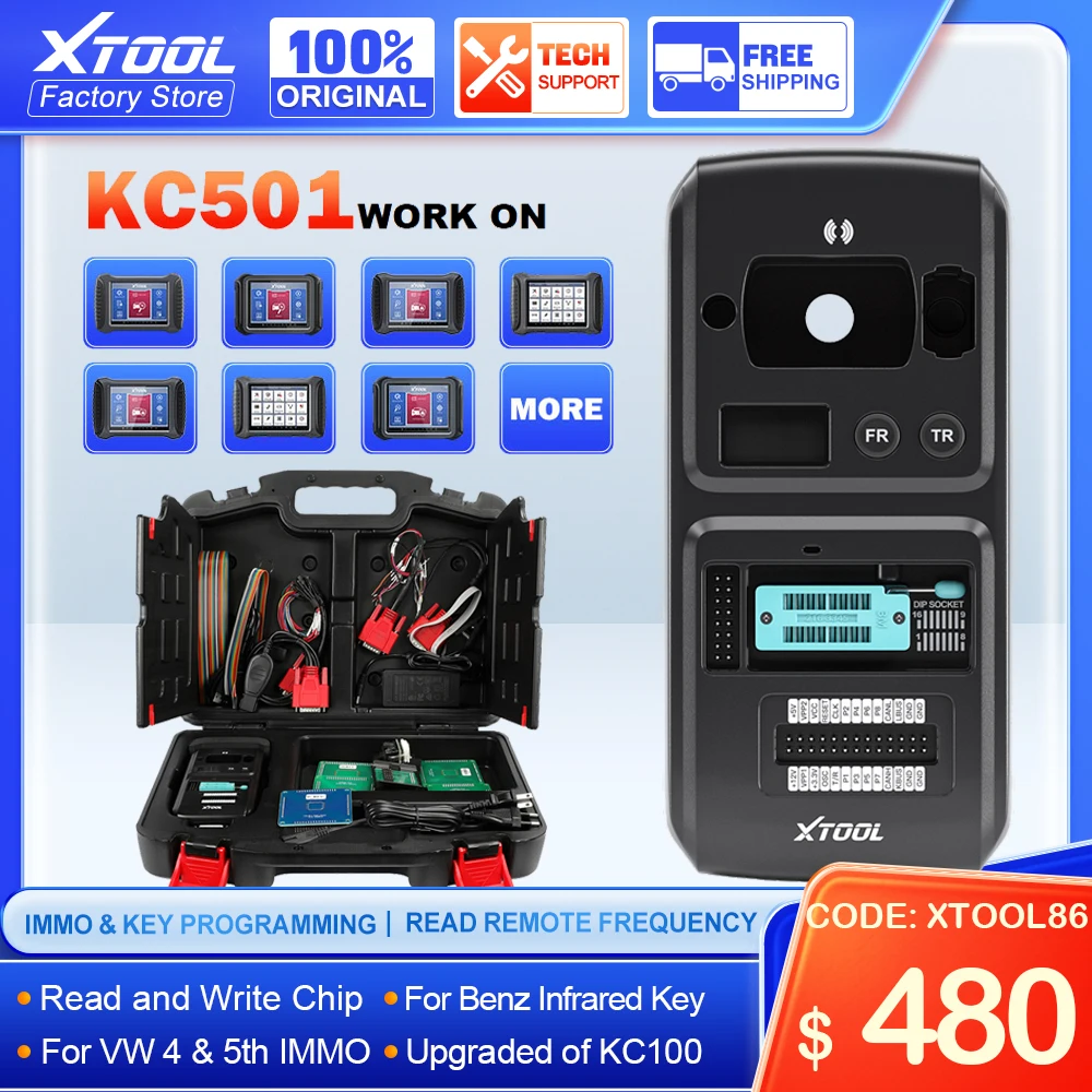 XTOOLKC501CarKeyChipProgrammerForBenzInfraredKeyECUReader