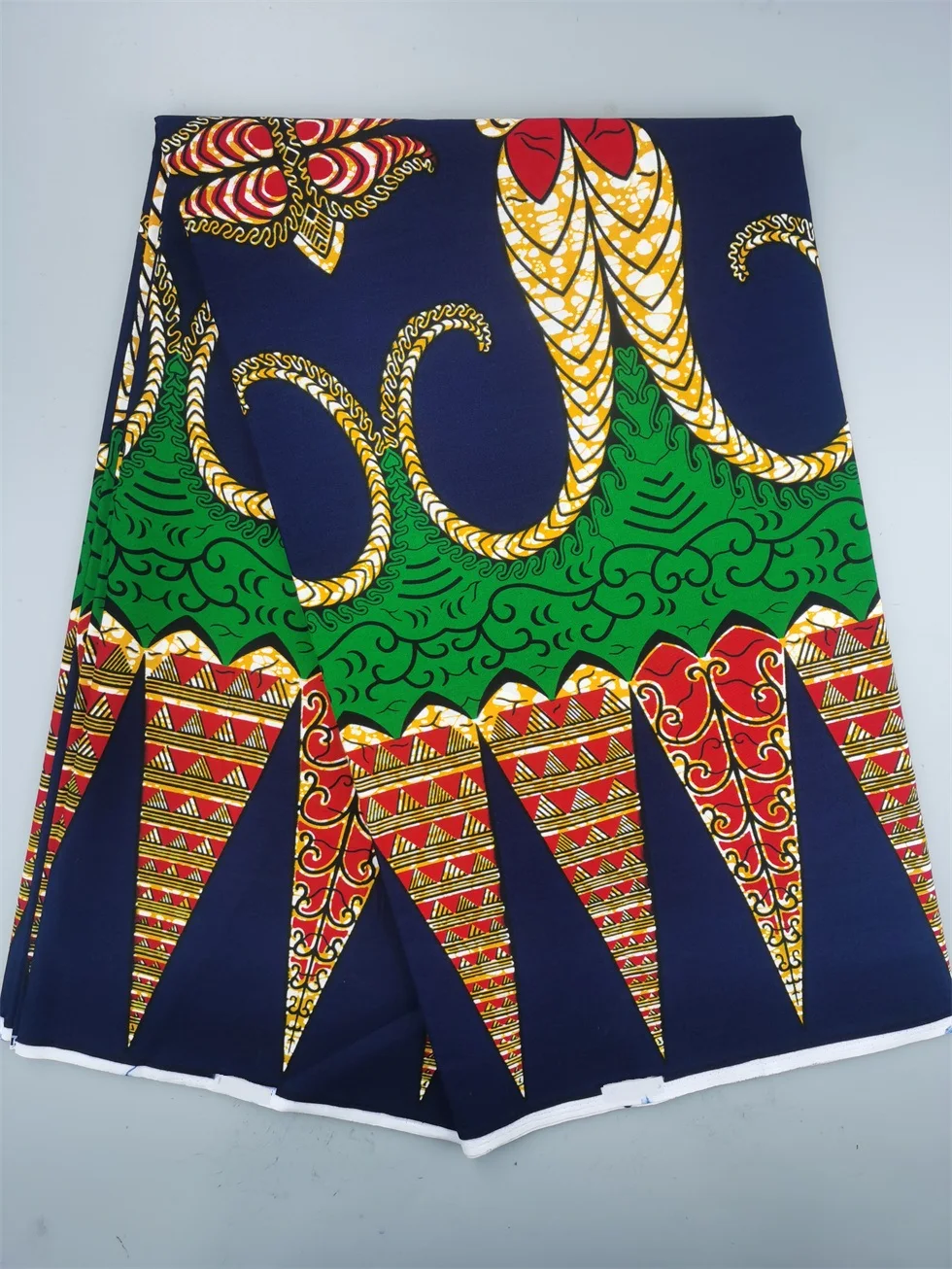 Authentic Wax Print Fabric African Dress Material 100% Cotton, 6 Yards