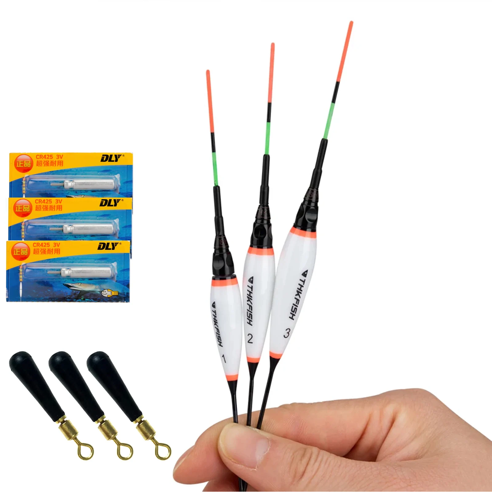 Fishing Tackle Fishing Float Fishing Floats Fishing Bobber Fishing Buoy 1pcs Night Luminous Fishing Float 1.4g 1.9g 2.1g Buoyancy LED Electronic Fishing Bobber Buoys With CR425 Battery Gear