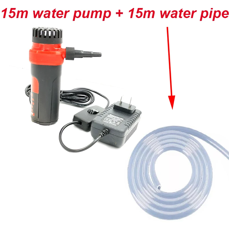 New Origina 12V 15M Water Pump With10M 15M PVC Water Pipe 60W Mini Water Pump For Diamond Drill, Marble/Stone Cutting, Fish Tank