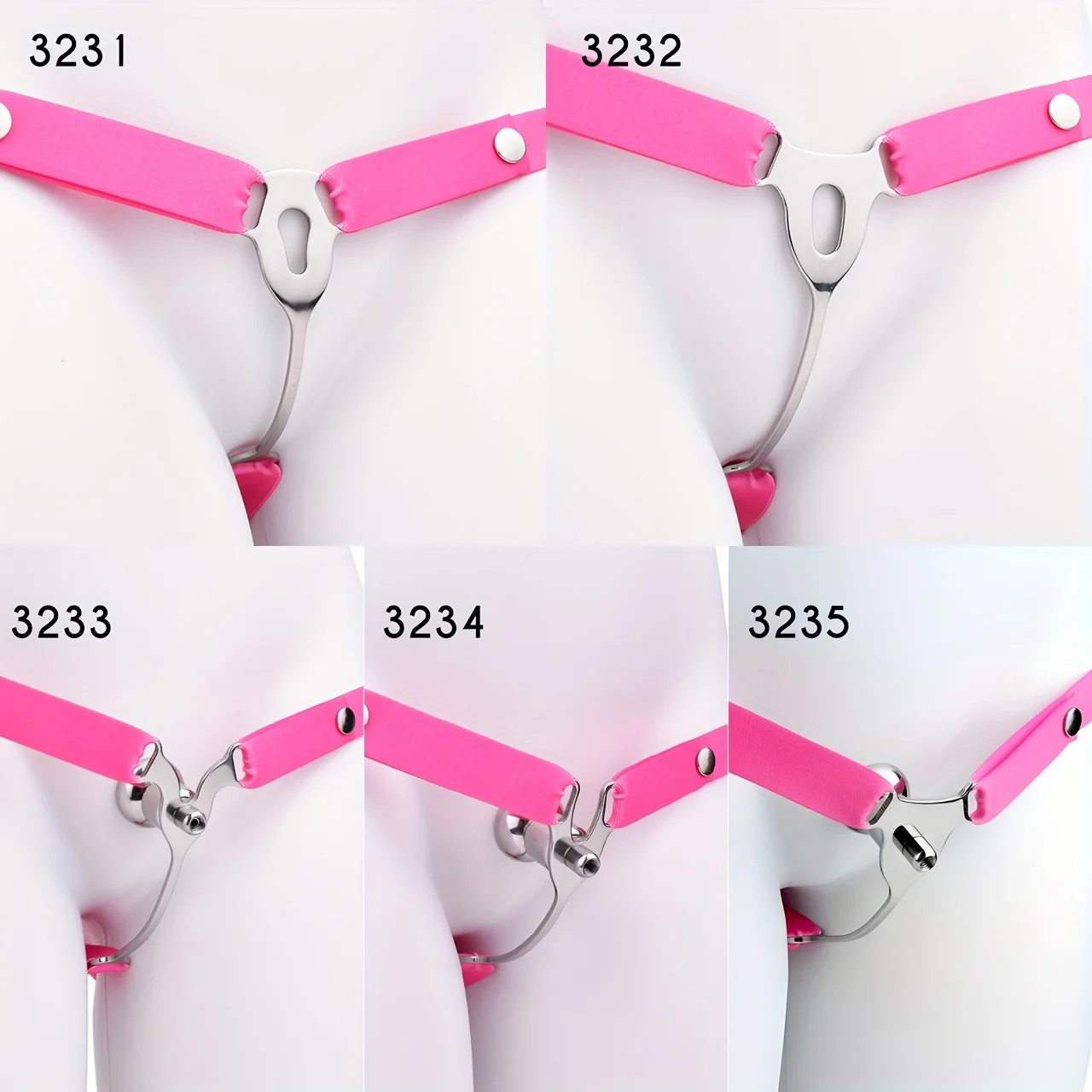 Flat Negative Chastity Cage Stainless Steel Faux Pussy Cage Sheet with 3-Way Assisted Belt Fake Abstinence Bondage Cock 18+
