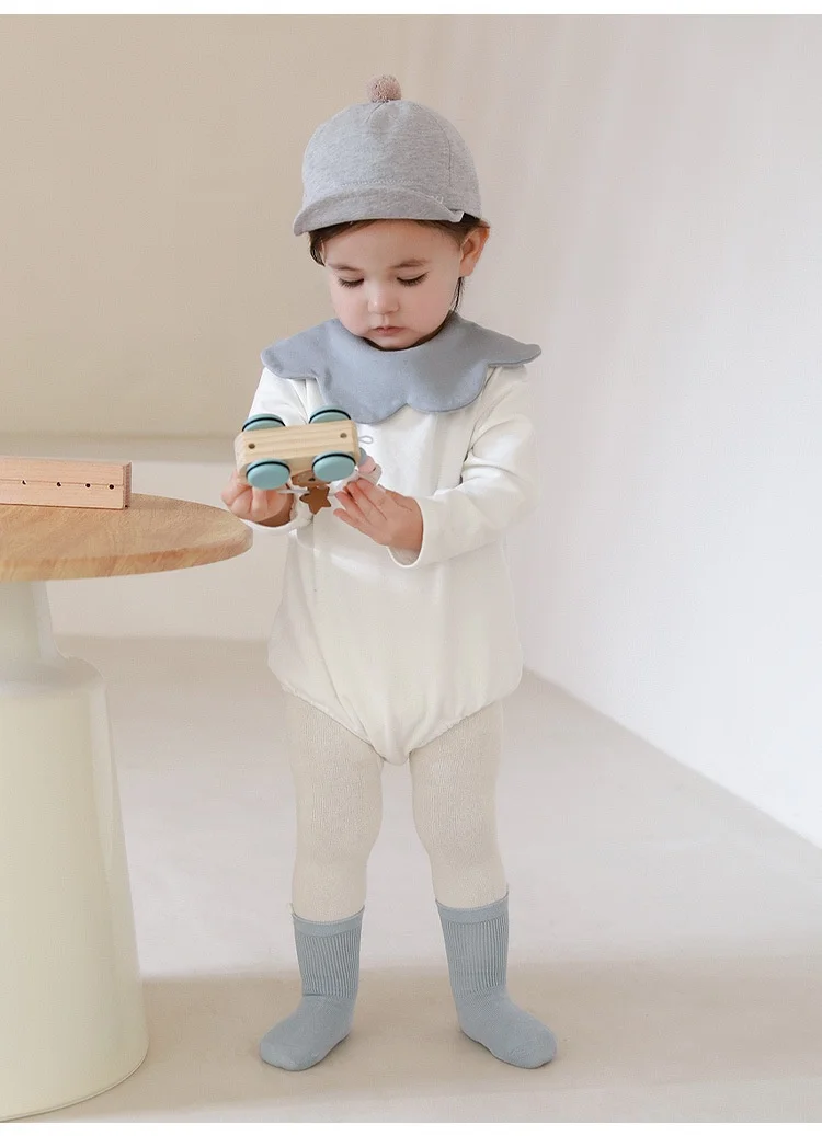 Description Picture 3 of item3Pairs/set Cotton Newborn Baby Socks For Girls Boys Soft Solid Infant Toddler Sock Fashion Cute Cartoon Children's Socks Spring